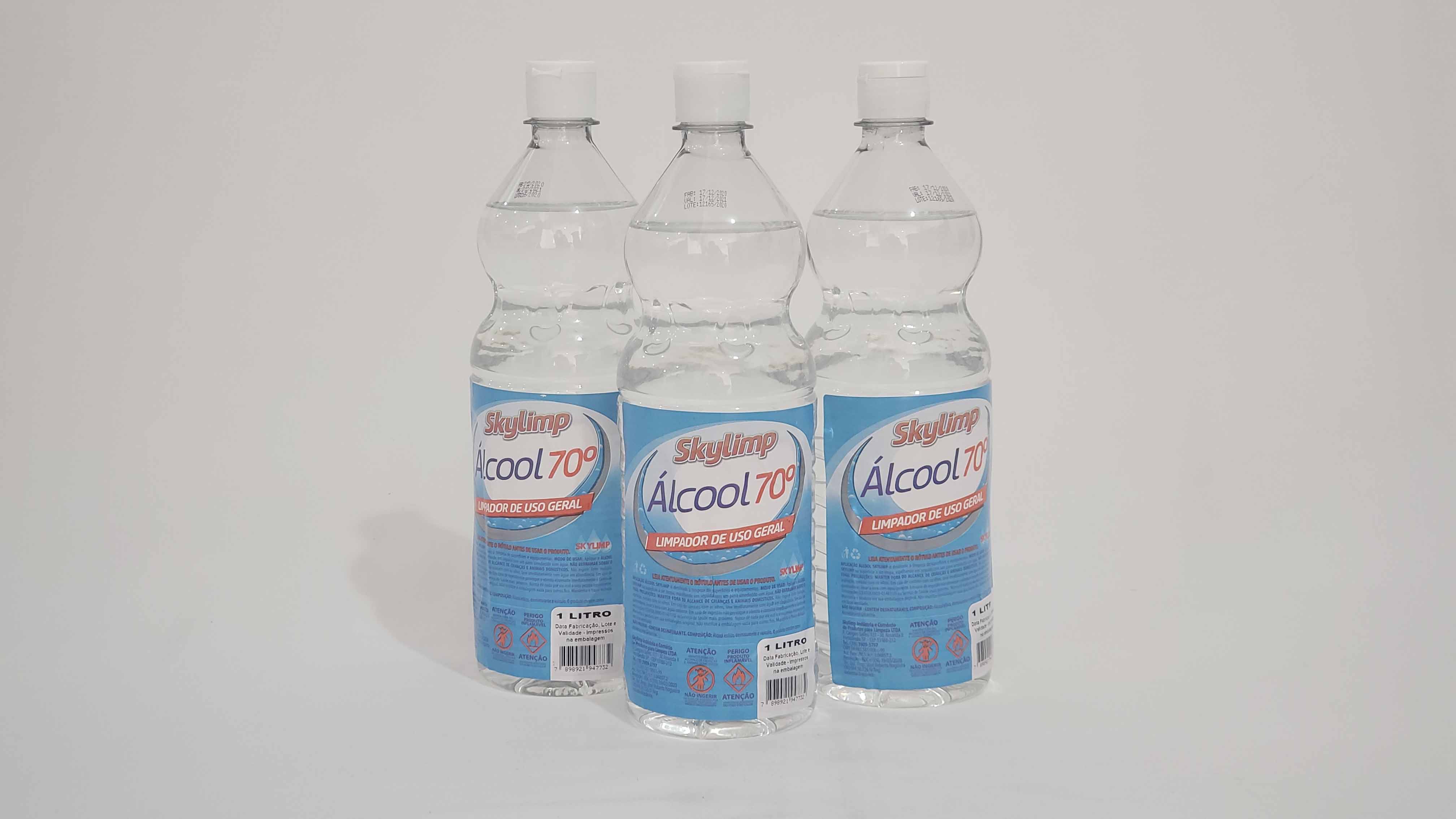 Imagem do produto: Álcool Líquido 70% Skylimp, p/ Uso Geral 1L