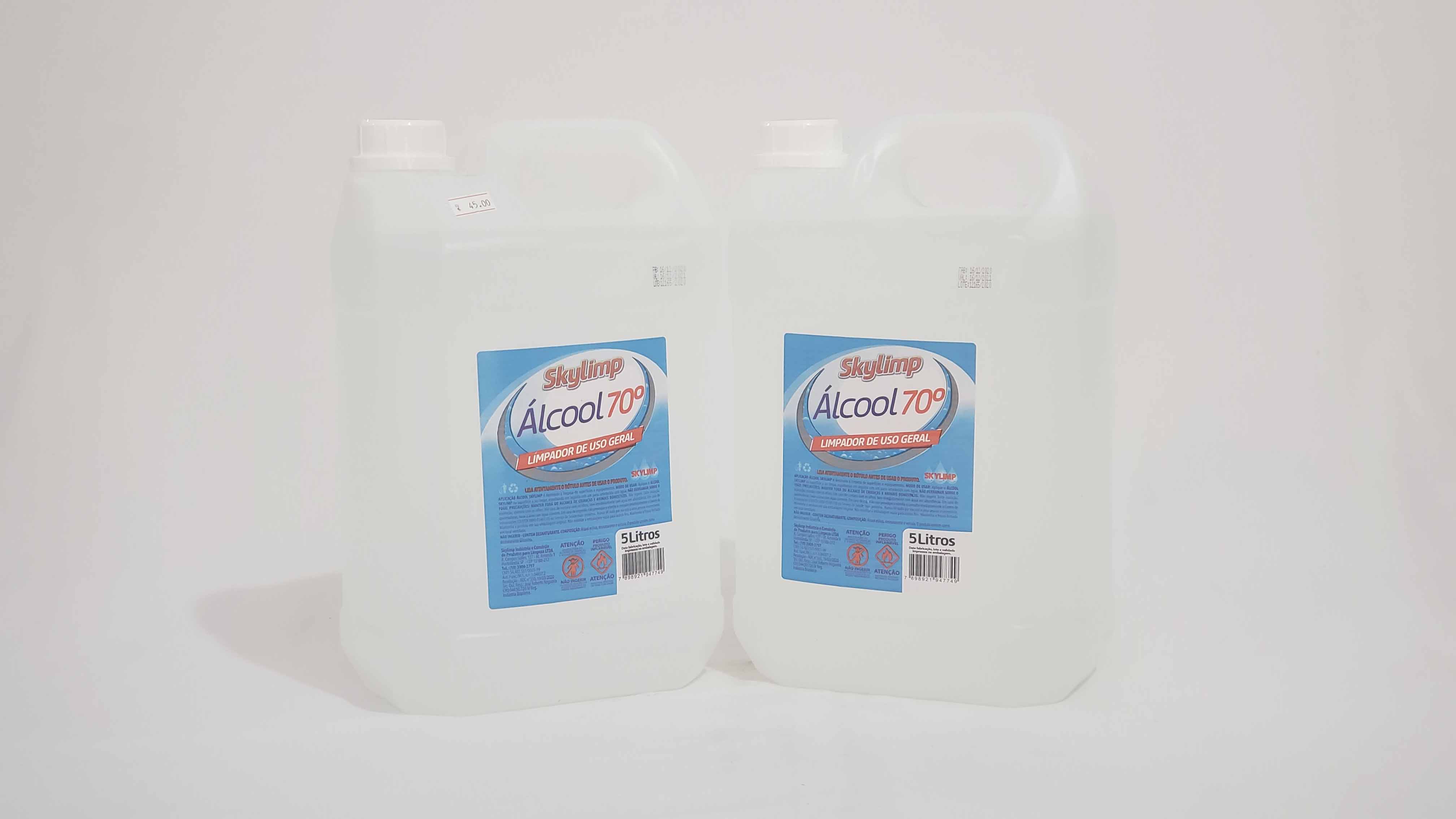 Imagem do produto: Álcool Líquido 70% Skylimp, p/ Uso Geral 5L