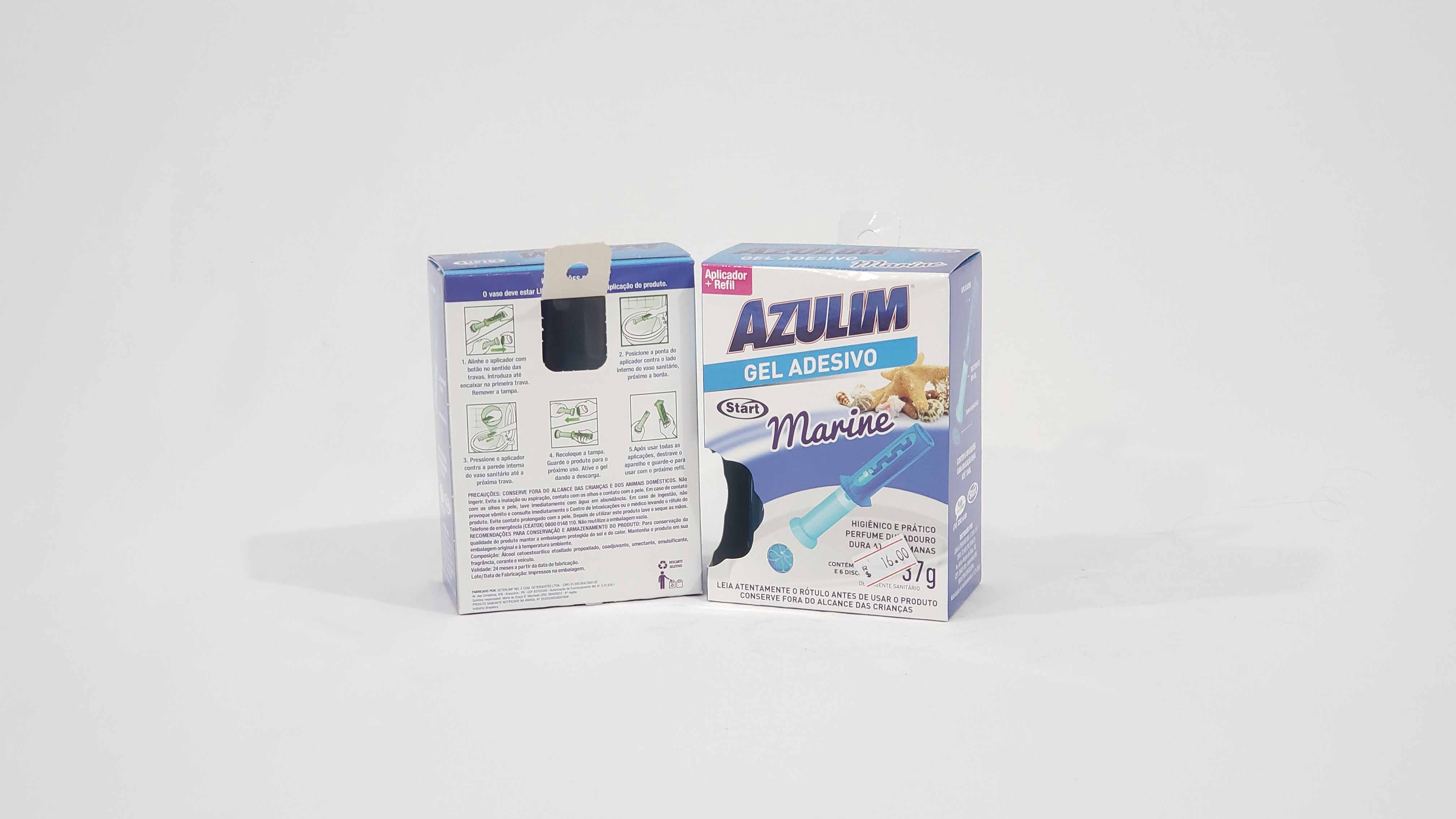 Imagem do produto: Gel adesivo Azulim Marine, Aplicador e refil  c/ 6 discos 37g