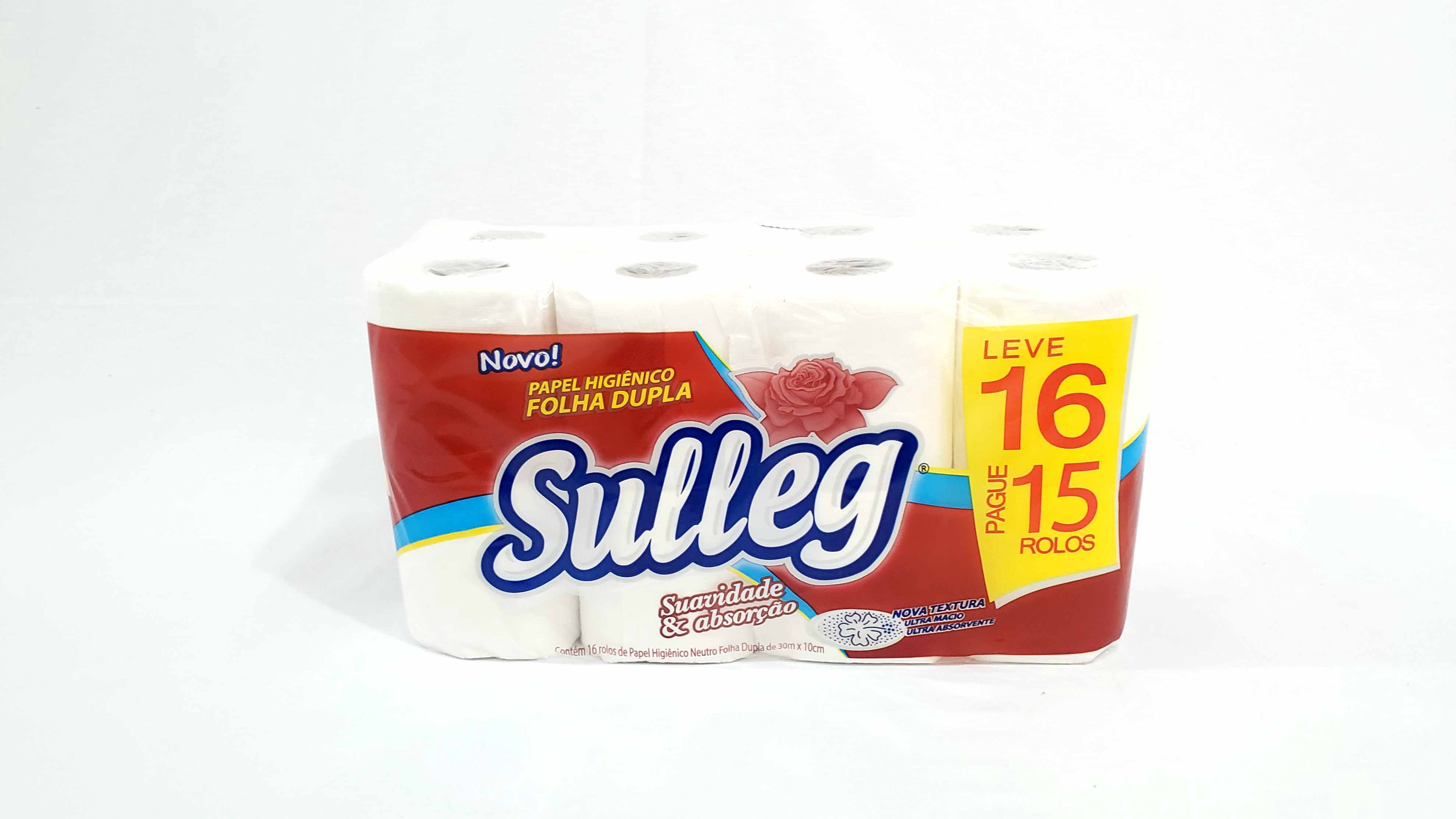 Imagem do produto: Papel Higiênico Sulleg, Folhas Duplas Leve c/ 16 Rolos