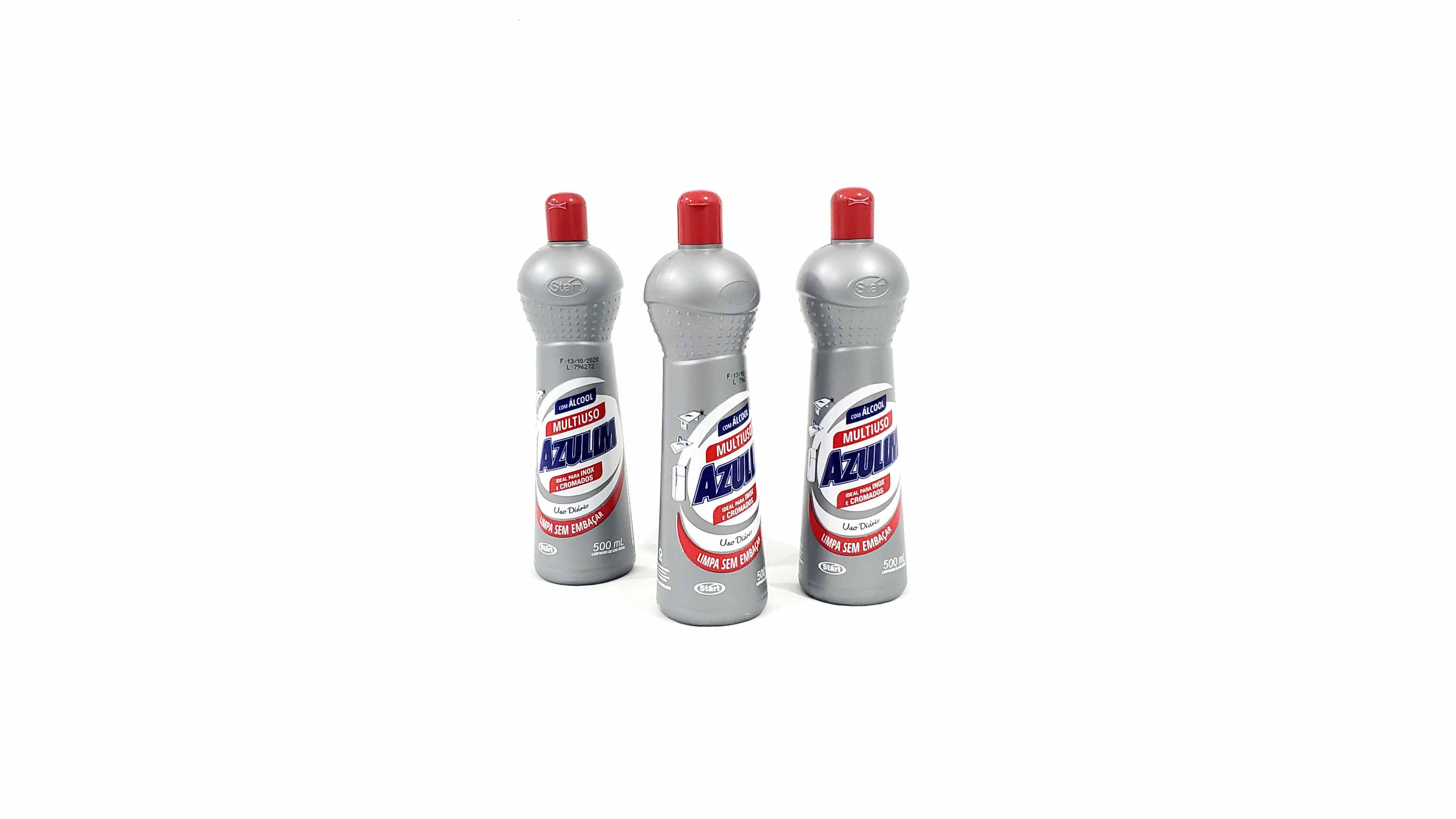 Imagem do produto: Limpador Multi Uso Azulim, Com Álccol p/ Inox e Cromados 500 ml