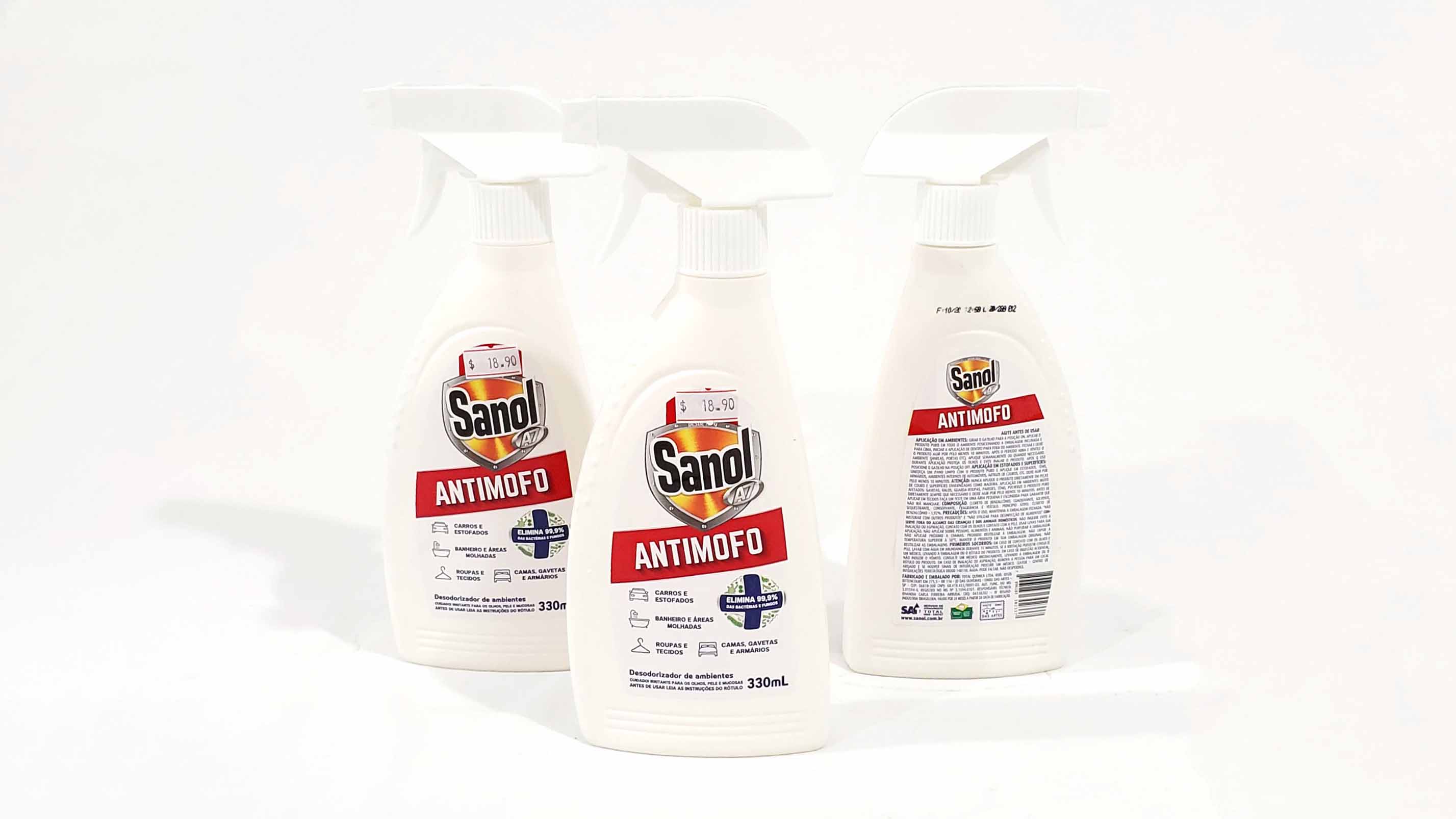 Imagem do produto: Antimofo Sanol, Líquido c/ Spray 330 ml