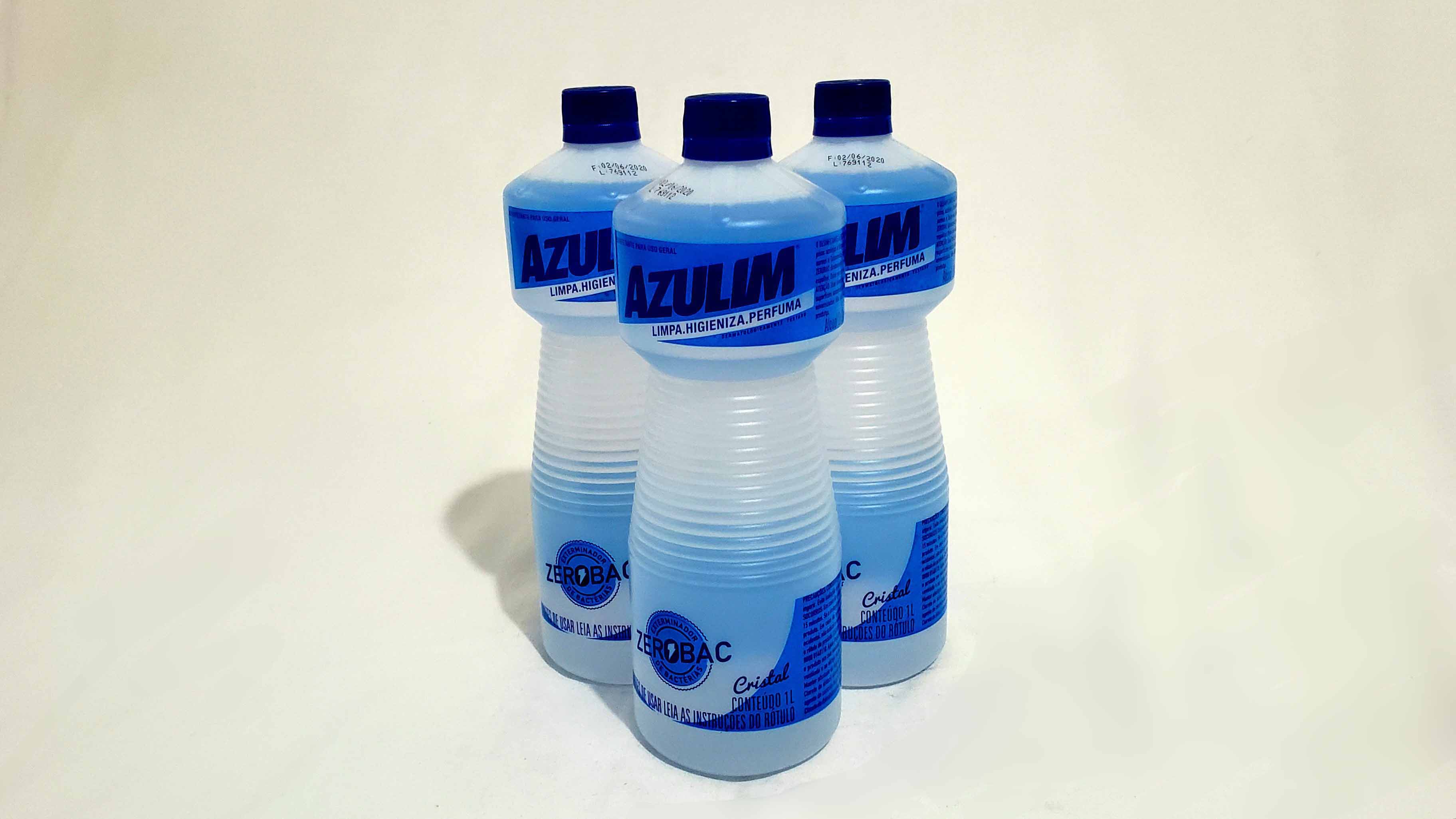 Imagem do produto: Desinfetante p/ uso geral Azulim, Zerobac Cristal 1L