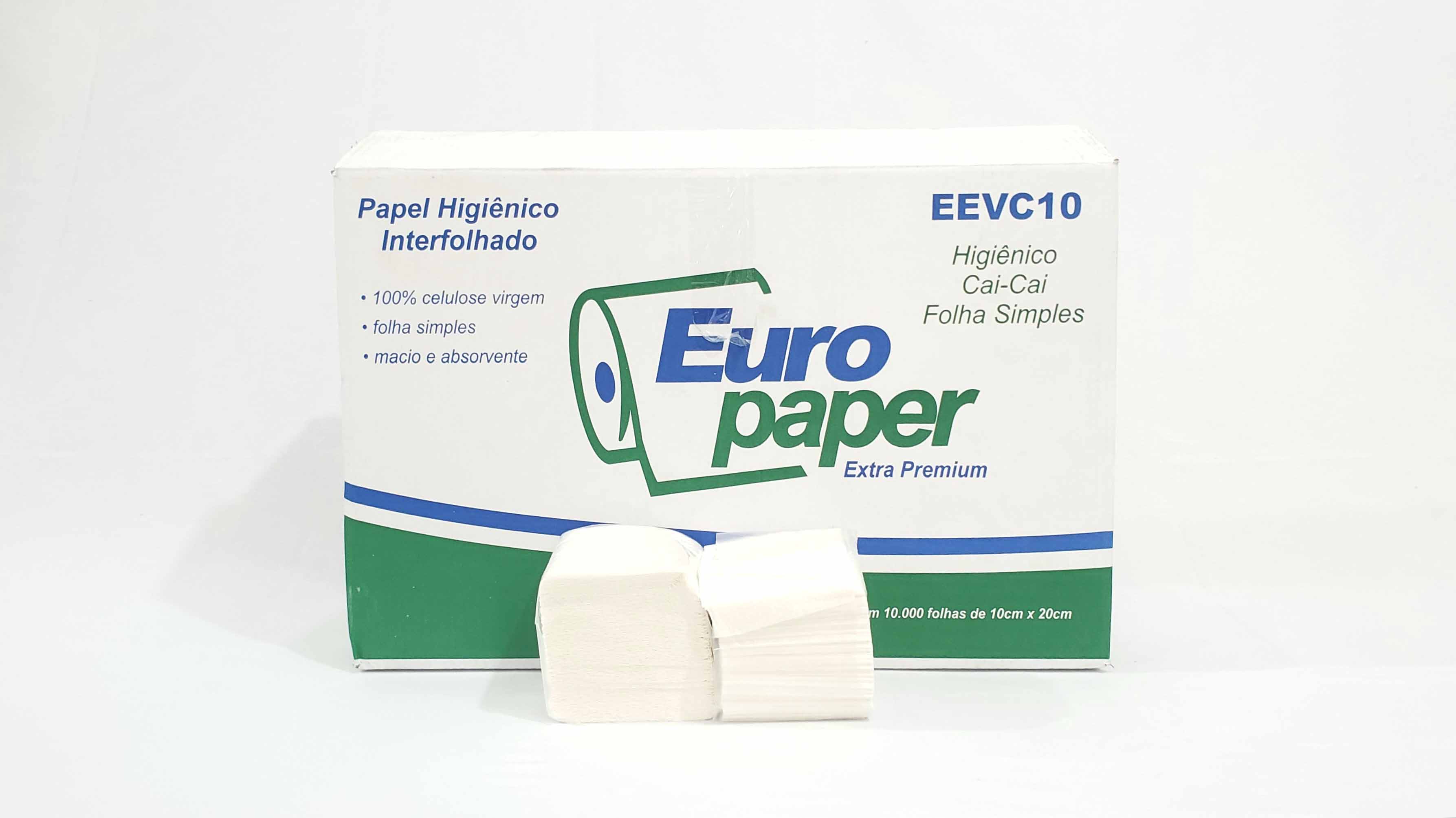 Imagem do produto: Papel Higiênico Europaper, Cai-Cai Folhas Simples EEVC10 c/ 8.000 Folhas