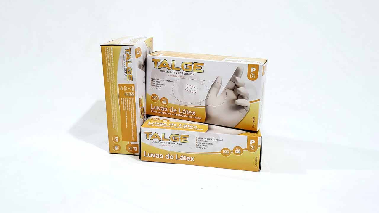 Imagem do produto: Luva Talge, Latex c/ Amido 100 Uni, tam. P